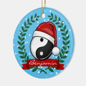 Yin Yang Symbol Holiday Keramisch Ornament (Links)