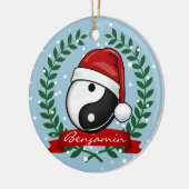 Yin Yang Symbol Holiday Keramisch Ornament (Links)