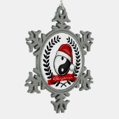 Yin Yang Symbol Holiday Tin Sneeuwvlok Ornament (Links)