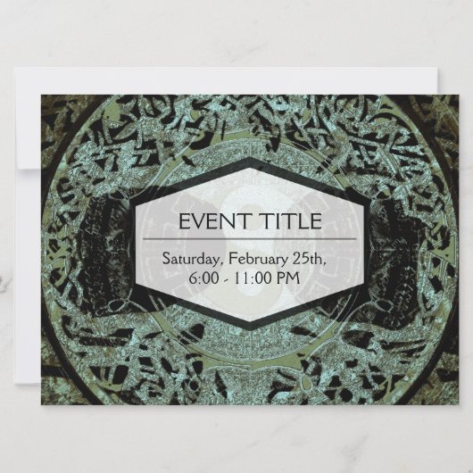 Yin Yang Symbol Mandala Kaart (Achterkant)