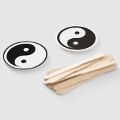 Yin Yang Symbol - massief tattoo ontwerp 1 + 2 Handwaaier (Niet-gemonteerd)