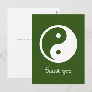 Yin Yang Symbol - massief tattoo ontwerp 2 Briefkaart