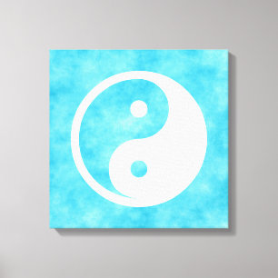 Yin Yang Symbol - massief tattoo ontwerp 2 Canvas Afdruk