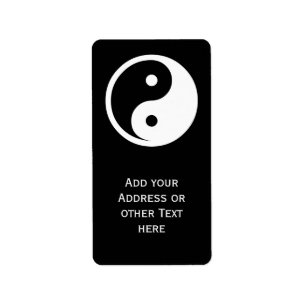 Yin Yang Symbol - massief tattoo ontwerp 2 Etiket