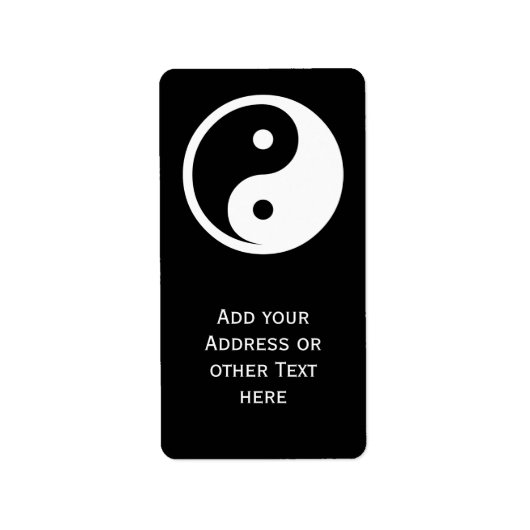 Yin Yang Symbol - massief tattoo ontwerp 2 Etiket (Voorkant)