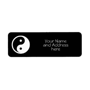Yin Yang Symbol - massief tattoo ontwerp 2 Etiket