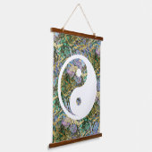 Yin Yang Symbol - massief tattoo ontwerp 2 Hangend Wandkleed (Gebogen)