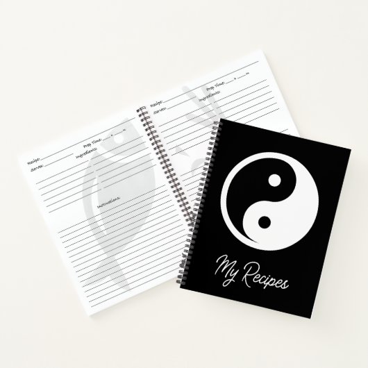 Yin Yang Symbol - massief tattoo ontwerp 2 Notitieboek (Binnen)