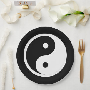 Yin Yang Symbol - massief tattoo ontwerp 2 Papieren Bordje