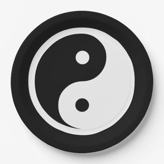 Yin Yang Symbol - massief tattoo ontwerp 2 Papieren Bordje (Voorkant)