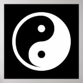 Yin Yang Symbol - massief tattoo ontwerp 2 Poster (Voorkant)