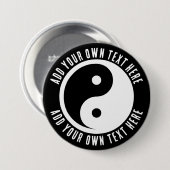 Yin Yang Symbol - massief tattoo ontwerp 2 Ronde Button 7,6 Cm (Voorkant /achterkant)