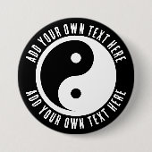 Yin Yang Symbol - massief tattoo ontwerp 2 Ronde Button 7,6 Cm (Voorkant)