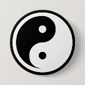 Yin Yang Symbol - massief tattoo ontwerp 2 Ronde Button 7,6 Cm (Voorkant)
