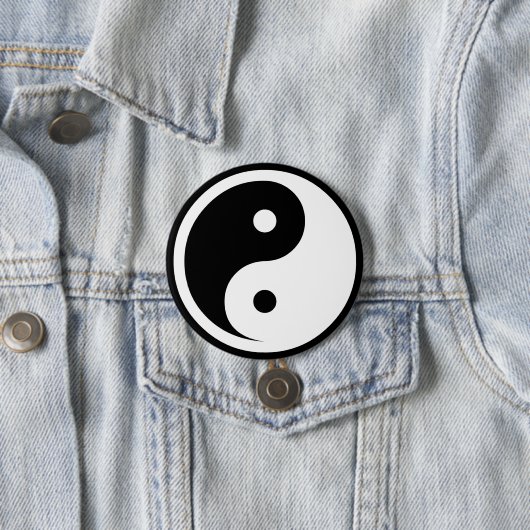 Yin Yang Symbol - massief tattoo ontwerp 2 Ronde Button 7,6 Cm (In situ)