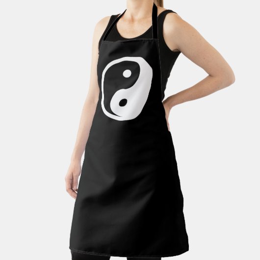 Yin Yang Symbol - massief tattoo ontwerp 2 Schort (Insitu)