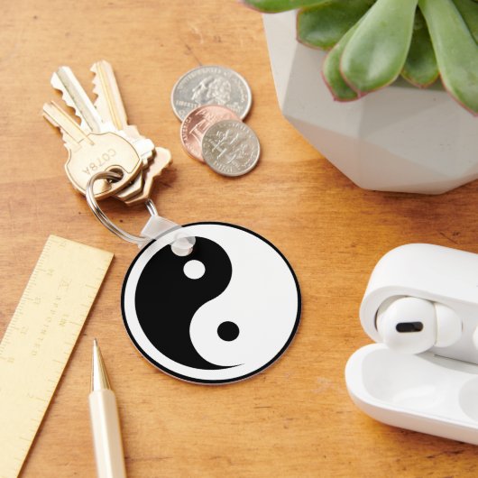 Yin Yang Symbol - massief tattoo ontwerp 2 Sleutelhanger (Bureau)