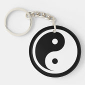Yin Yang Symbol - massief tattoo ontwerp 2 Sleutelhanger (Voorkant)