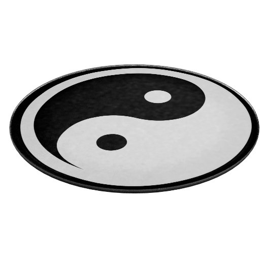 Yin Yang Symbol - massief tattoo ontwerp 2 Snijplank (Hoek)
