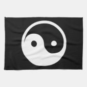 Yin Yang Symbol - massief tattoo ontwerp 2 Theedoek (Horizontaal)