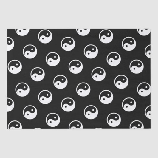 Yin Yang Symbol - massief tattoo ontwerp 2 Tissuepapier (Voorkant)