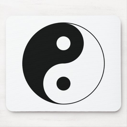 Yin Yang Symbol Mousepad Muismat (Voorkant)