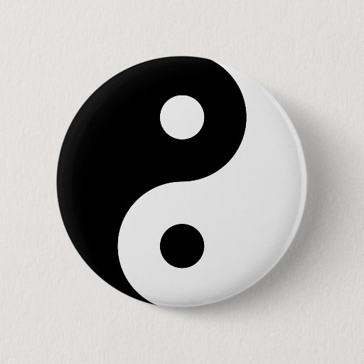 Yin Yang Symbol Ronde Button 5,7 Cm (Voorkant)