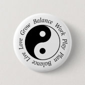 Yin Yang Symbol Ronde Button 5,7 Cm (Voorkant)