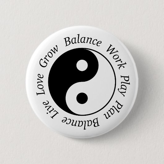 Yin Yang Symbol Ronde Button 5,7 Cm (Voorkant)
