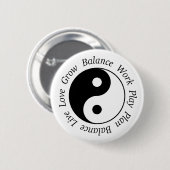 Yin Yang Symbol Ronde Button 5,7 Cm (Voorkant /achterkant)