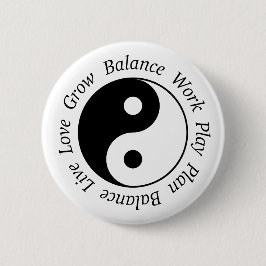 Yin Yang Symbol Ronde Button 5,7 Cm