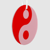 Yin Yang Symbol, rood en roze Ornament (voorkant)