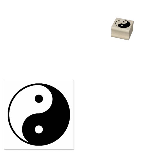Yin Yang Symbol Rubberstempel (Gestempeld)