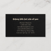 Yin-Yang Symbol Soothing Meditative Visitekaartje (Achterkant)