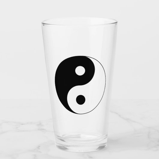 Yin Yang Symbol Spiritueel Glas (Voorkant)