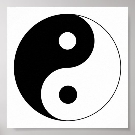 Yin Yang Symbol Spiritueel Poster (Voorkant)