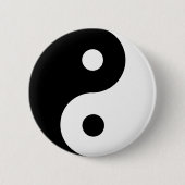 Yin Yang Symbol Spiritueel Ronde Button 5,7 Cm (Voorkant)