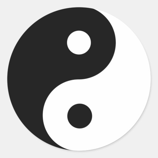 Yin Yang Symbol Spiritueel Ronde Sticker (Voorkant)