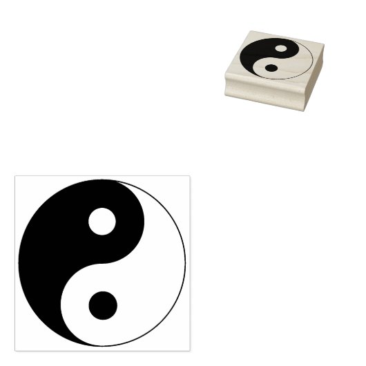 Yin Yang Symbol Spiritueel Rubberstempel (Gestempeld)