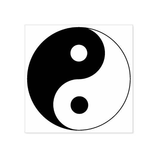 Yin Yang Symbol Spiritueel Rubberstempel (Afrduk)