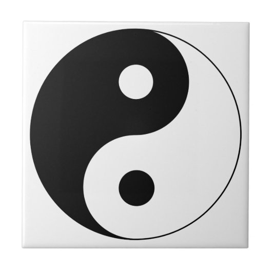 Yin Yang Symbol Spiritueel Tegeltje (Voorkant)