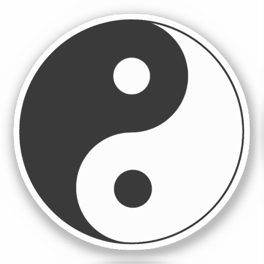 Yin Yang Symbol Sticker (Voorkant)