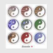 Yin Yang Symbol Texture Set van 9 Sticker (Vel)