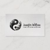 Yin Yang Symbool - Abstracte inktstroom Visitekaartje (Voorkant)