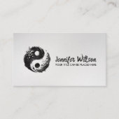 Yin Yang Symbool - Abstracte inktstroom Visitekaartje (Voorkant)