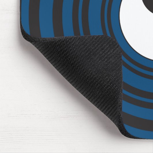 Yin Yang Symbool Blue Concentric Circles Ripples Muismat (Hoek)