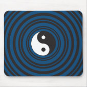 Yin Yang Symbool Blue Concentric Circles Ripples Muismat (Voorkant)