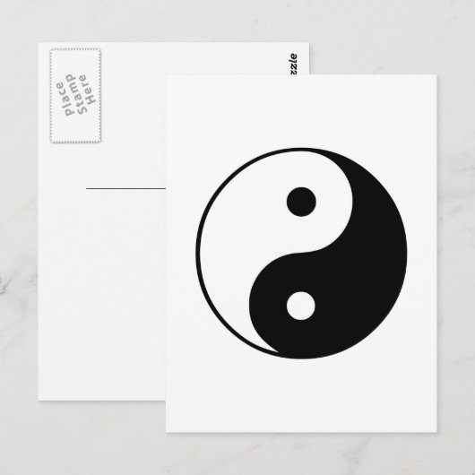 Yin Yang Symbool: Briefkaart (Voorkant / Achterkant)