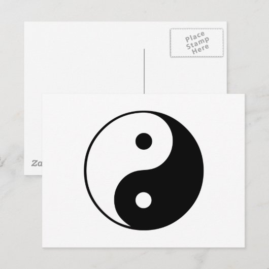 Yin Yang Symbool: Briefkaart (Voorkant / Achterkant)