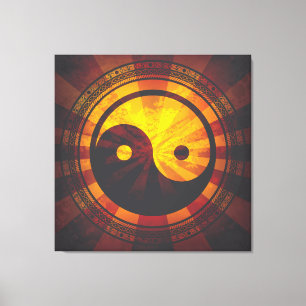 Yin Yang Symbool Canvas Afdruk
